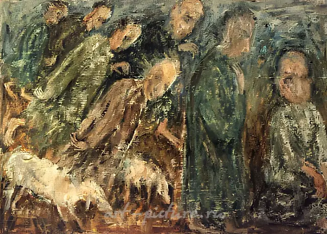 可怜的约伯，1985年，布面油画，65×86，作者私人收藏