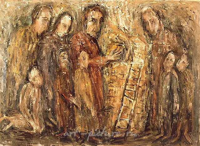 贤士，1986年，布面油画，60×80，作者自藏