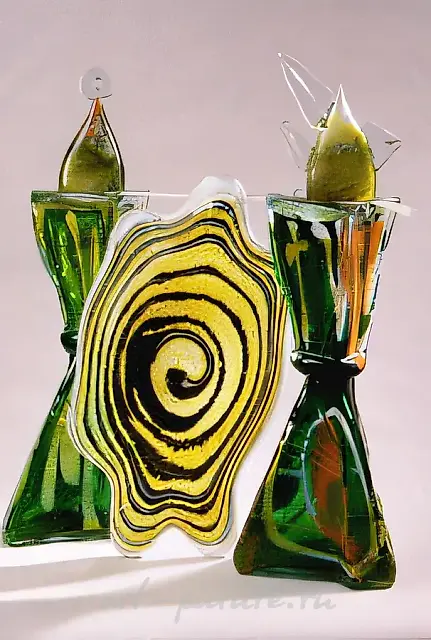 Hunters, 1991, glass, blown and glued, h - 61 cm Author`s property