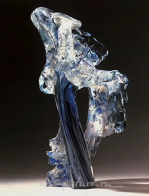 报喜，1992年，玻璃，金属模铸，48x30x25。作者自藏。