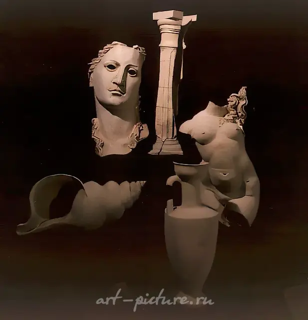 Antique Motif, 1990, ceramics, composition 200x200. Author`s property