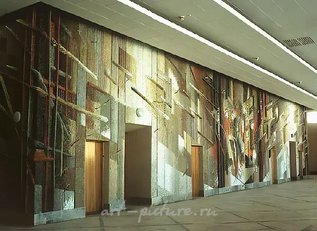 Folk Theatre, 1982, concrete, relief, mosaic, S-300 sq.m. Theatre in Severodvinsk. Arkhangelsk region