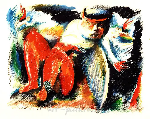 Angel at the Crossroads, 1981, paper, pastel, 80x60. Private collection