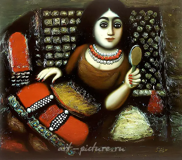 美人，1988年，布面油画，70×100厘米，作者自藏