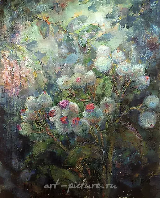 Burdock, 1980, paper, mixed technique, 60x45. Author`s property