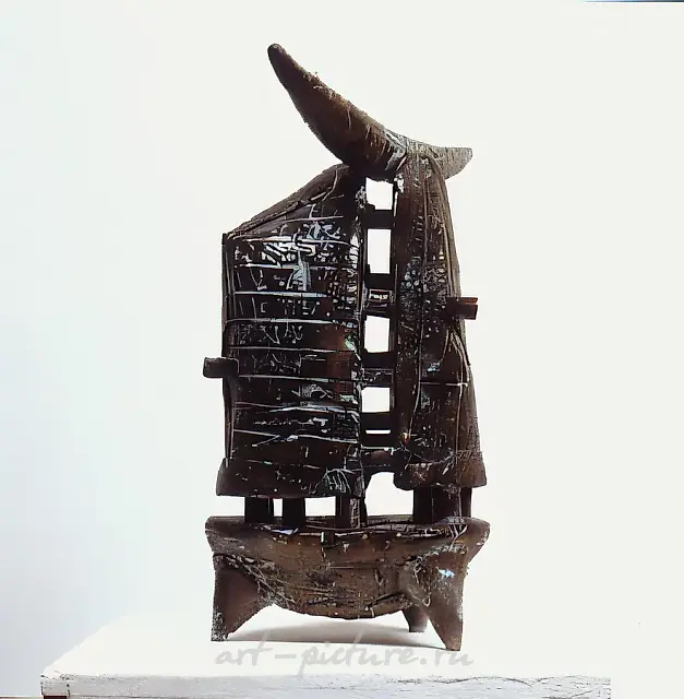 Earth. Water. Air, 1992, chamotte, raku, 46x60, D - 120. Property of Galerie Clavdia Krempl
