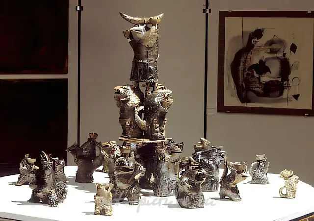 Bullmoon, 1992, chamotte, salts, 40x20. Property of Galerie Clavdia Krempl