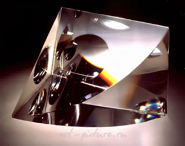 Object - 1, 1991, optical glass, polishing, 120x130x80 Private collection