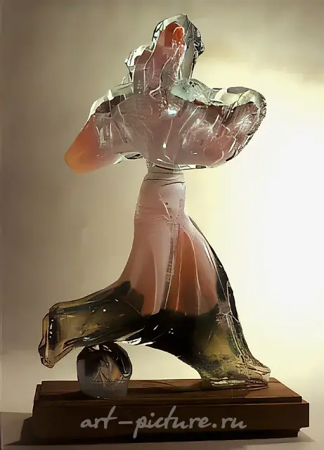 She Who Runs on the Waves, 1987, glass, mould-blowing, gluing, height 51. Ministry of Culture of Russia