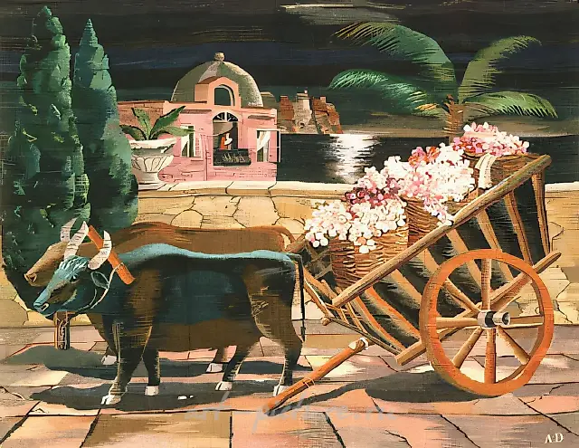 Midnight, 1989, tapestry, 420x280. Collection of the Moscow Department of Culture