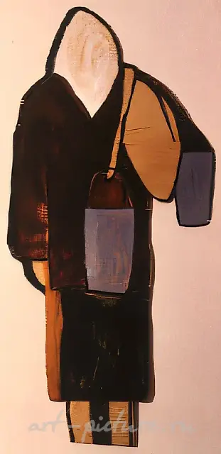 Тетя, 1990, фанера, масло, 175х95 Собственность галереи "369". Эдинбург. Великобритания