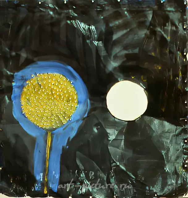 Цветок, 1990, железо, масло, 60х60 Собственность музея г. Порво. Финляндия.
