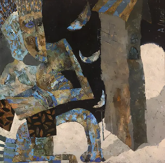 感动挑衅者之舞，1992年，油画，120×120厘米