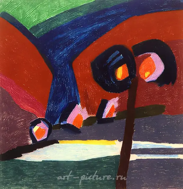 道路,1989年,纸本,粉彩,61x59