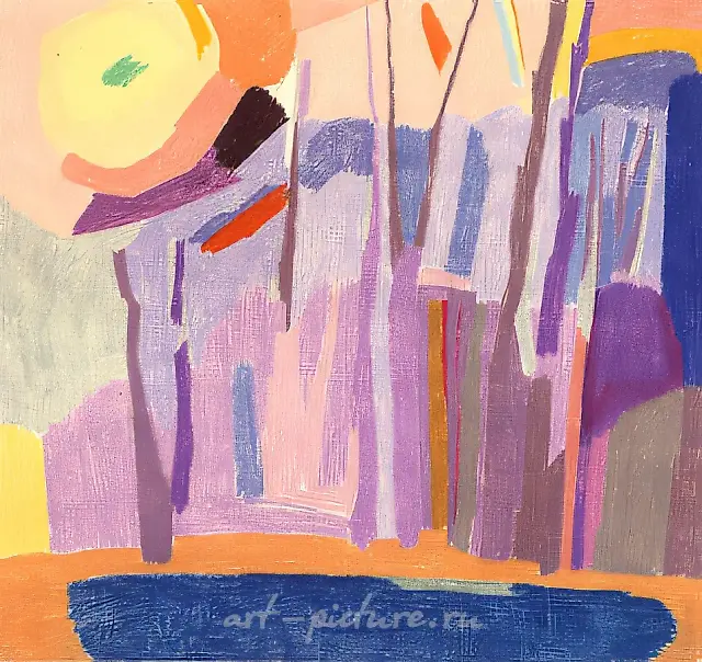 塔鲁萨的太阳,1990年,纸本,粉彩,61x64