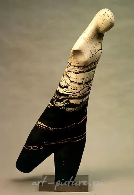 Step, 1991, chamotte, porcelain, modelling, 46x54x24. Property of «STANBET» Gallery. Moscow
