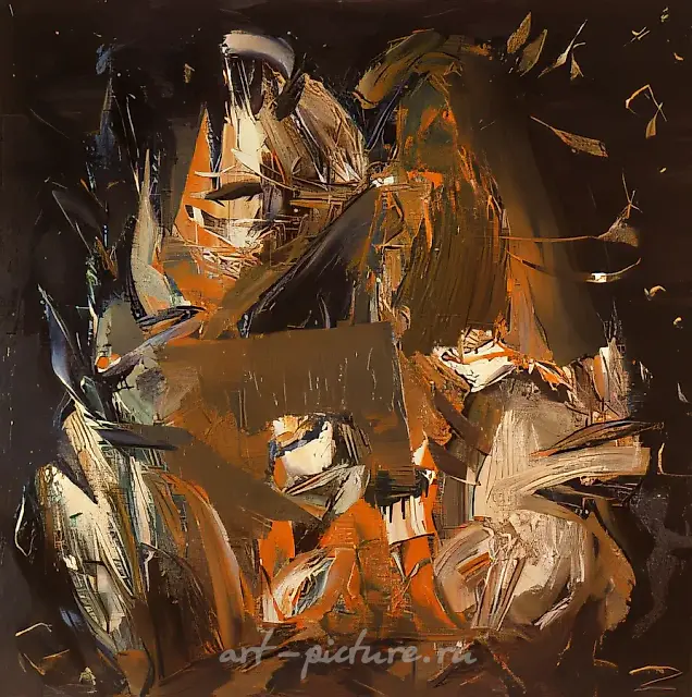 Seventeenth Night, 1990, canvas, oil, 100x100. Property of «Moscow Palette» Gallery. Moscow