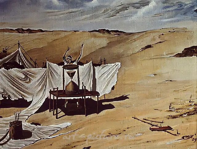 等待沙尘暴，1989年，布面油画，24x31厘米。莫斯科调色板画廊藏。