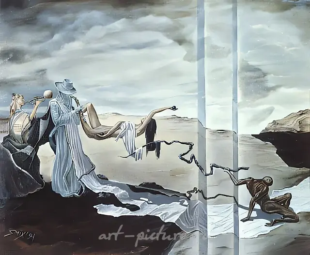 伟大的冥想，1991年，布面油画，41x50厘米。莫斯科调色板画廊藏品。