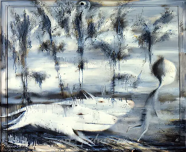 Pursuit, 0, canvas, oil, 80x100 Property of "Moscow Palette" Gallery