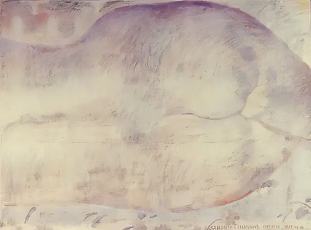 В саду. N4, 1988, бумага, пастель, 49,5х63 Собственность галереи "Московская палитра". Москва