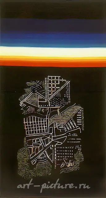 夜航，1990年，手工织造，羊毛，亚麻，260×150，作者自藏