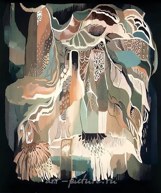 夜曲，1990年，手工织造，240x210厘米。作者自藏。