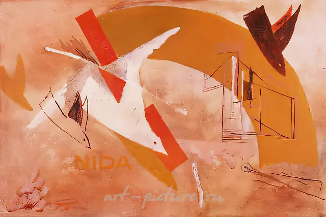 Нида. Птицы, 1973, холст, масло, 40x60. Собственность автора