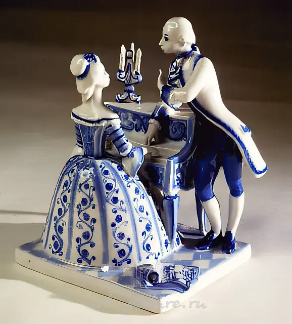 Mozart, 1976, porcelain, underglaze painting, 23x19x17. «STANBET» Gallery. Moscow