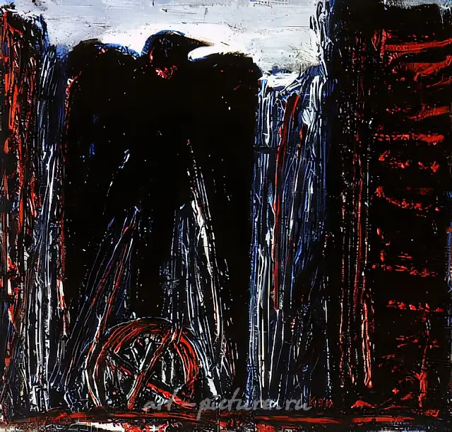 Защищённая, 1992, холст, масло, 53x60