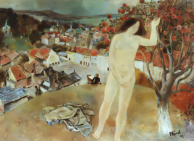 1989年秋天在卡齐梅日，布面油画，85x120 厘米，作者收藏