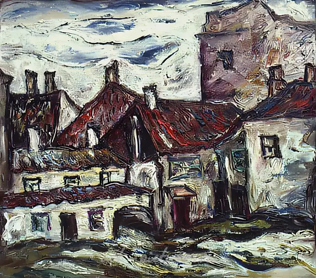 Погулянка, 1993, холст, масло, 80х81 Собственность автора