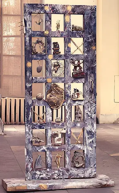 Door, 1989, wood, bronze, ceramics, 170x70x90 Author`s property