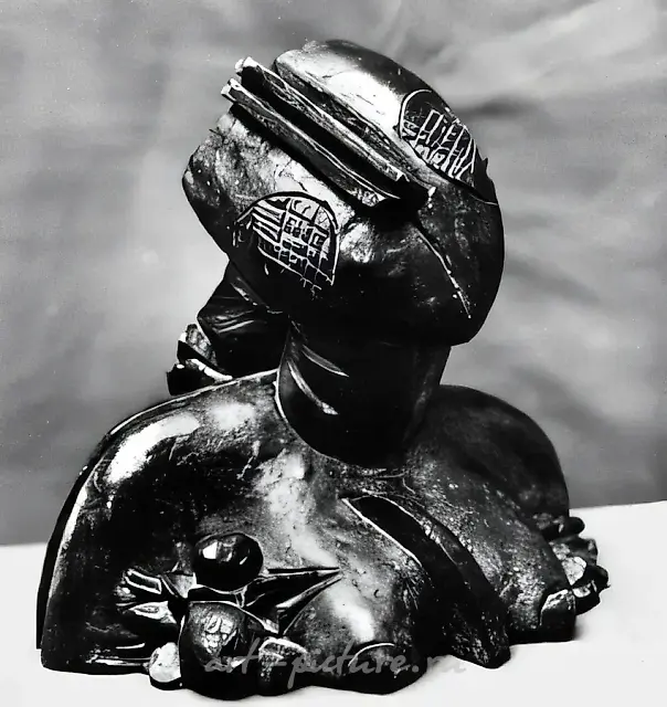 装饰性肖像，1992年，青铜，26×26×19，作者自藏