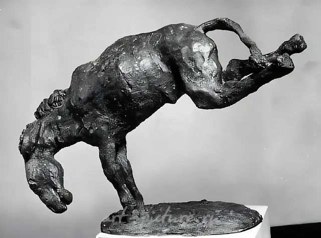 Angry Donkey, 1987, bronze, 80x100x35. Author`s property