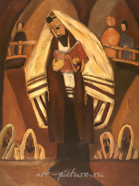 Prayer, 1990, canvas, oil, 80x60 Private collection. Tel Aviv.