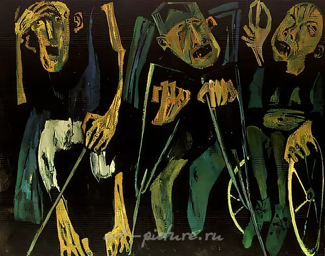 残疾人，1990年，布面油画，200×240厘米