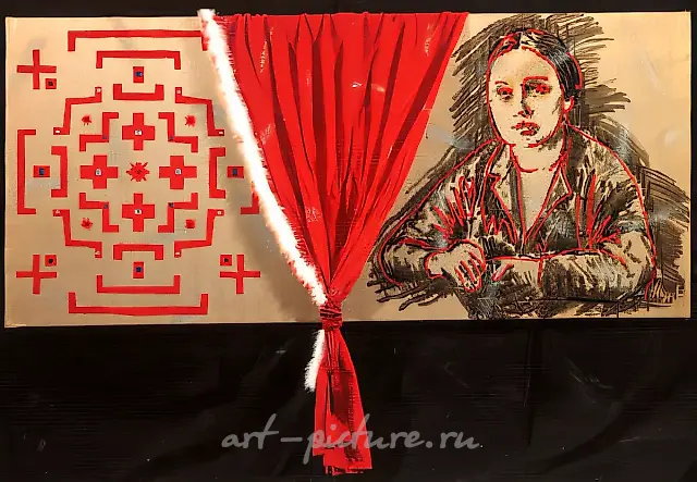 Gold of the Kremlin (diptych), 1991, canvas, mixed technique, 100x200. Collection of «Inkombank»