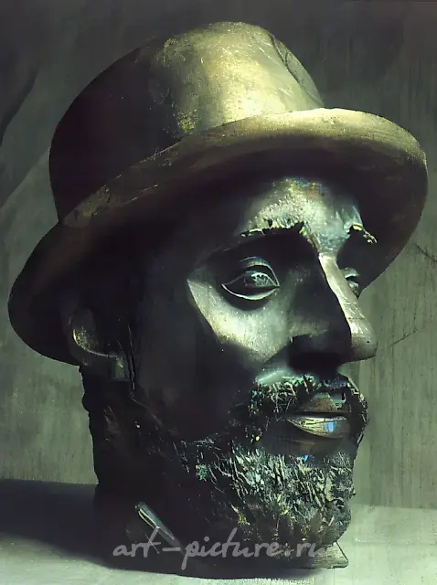 Portrait of A.T. Lautrec, 1985, bronze, 40x35x35. Author`s property