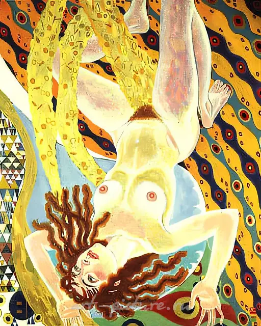 Danae, 1991, oil and gold on canvas, 100x80 Author`s property