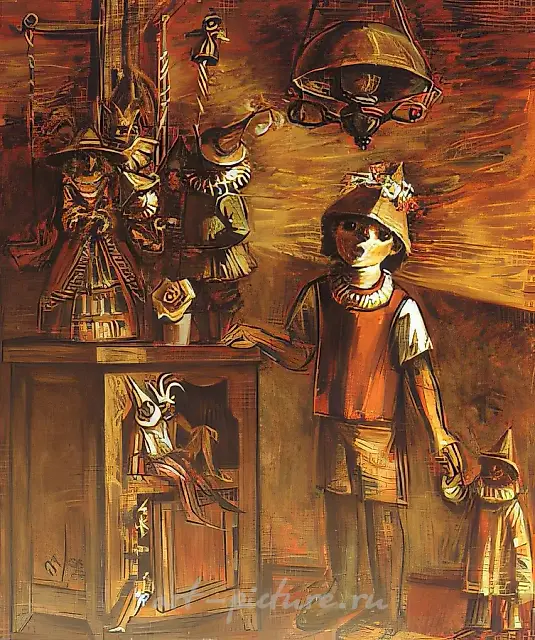 老柜子，1989年，布面油画，120x100。作者自藏。