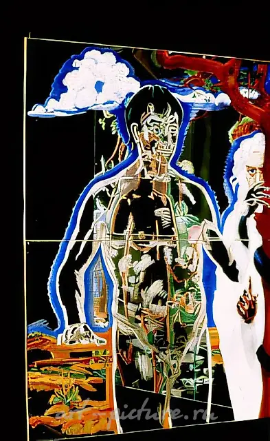 Adam and Eve (diptych), 1993, mirror, acrylic, 38x23. Author`s property