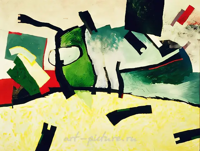 The ent, 1993, canvas, acrylic, 56x71 Author`s property