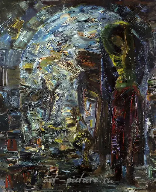 Женщины у колодца, 1992, холст, масло, 90х100. Собственность автора