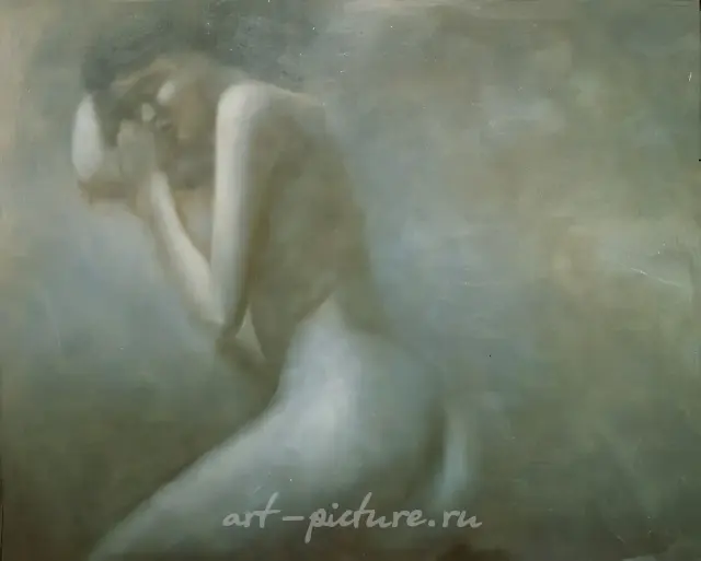 休息，1990年，布面油画，100x120厘米。作者自藏。