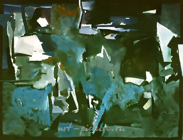 紫色阴影，1991年，纸本混合媒介，62x74。作者自藏。