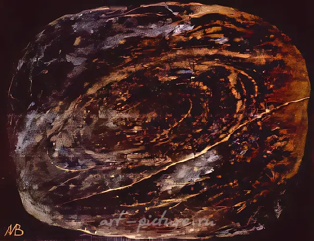Золотистый камень, 1993, холст, масло, 80х100. Собственность автора