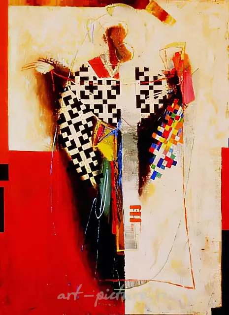 圣尼古拉，1990年，布面油画，136x103厘米。莫斯科“Vlazor”股份公司私人收藏。