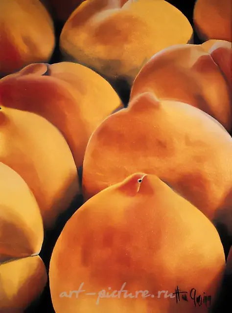 Apricots, 1999, canvas, oil, 98x78