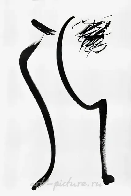 Каллиграфия, 1997, Чернила на бумаге, 46.5 х32